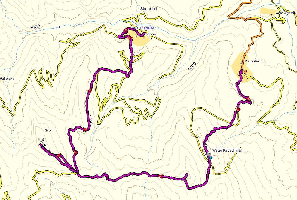 Agrafa_Svoni_Pouli_Papadimitri_Hiking_Map