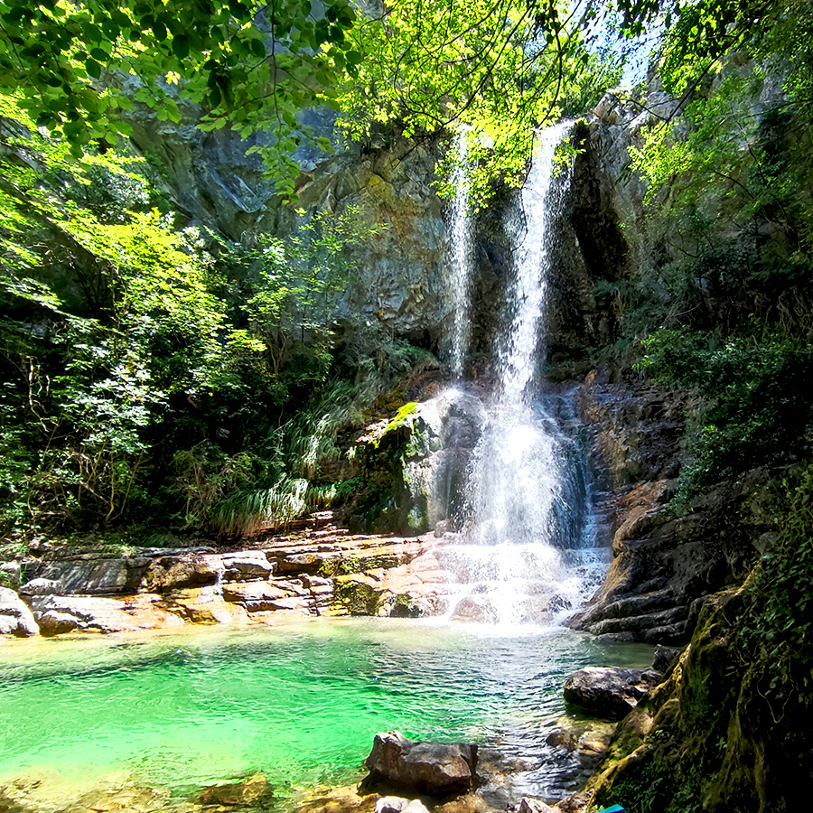 Hiking_Orlias_Stream_red_rock_waterfall_Mount_Olympus_30