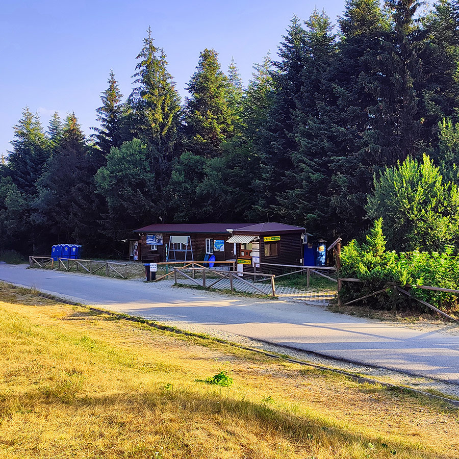Ticket office for the Rila Lakes chairlift in Panichishte, Bulgaria.