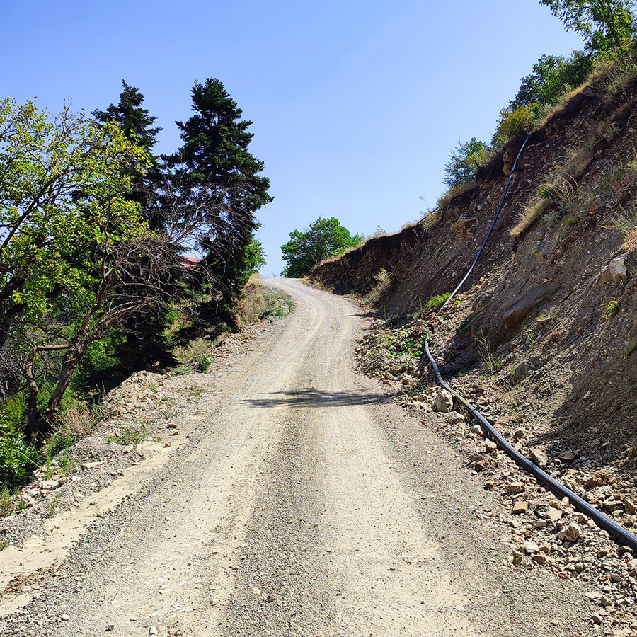 Dirt road leading from Anthochori village to Anthochori Waterfall, Agrafa, Karditsa